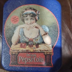 Vintage pepsi cola tin box